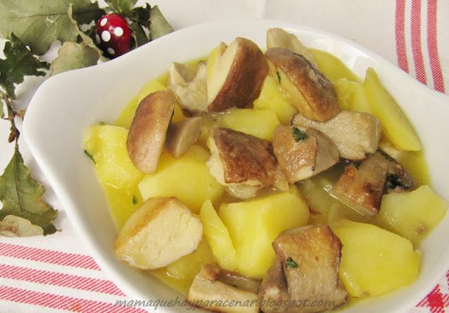 PATATAS GUISADAS CON BOLETUS