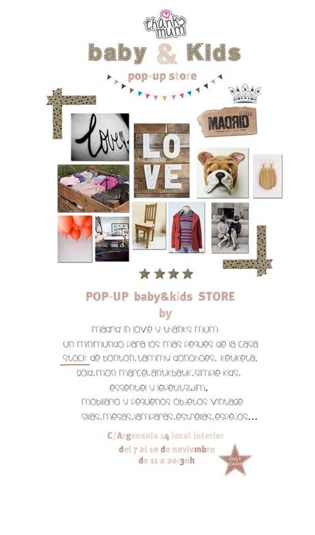 Pop-Up Store con mobiliario Vintage y ropa infantil en Madrid