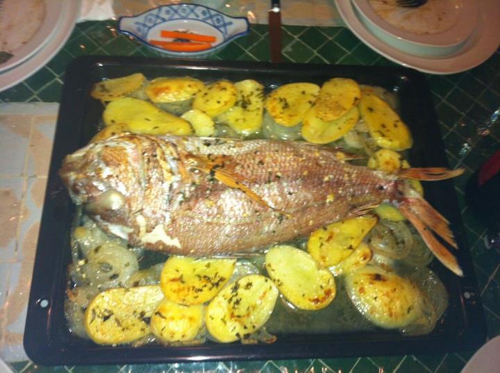 Pargo Gaditano al horno