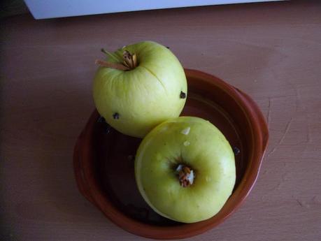 manzanas asadas en microondas