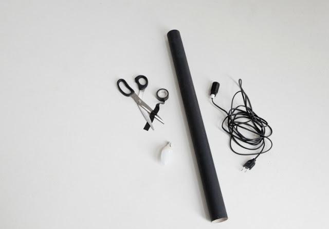 Diy: Lámpara con un tubo de cartón