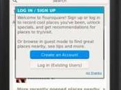 Actualización Foursquare para Blackberry, permite encontrar mejores lugares iniciar sesión