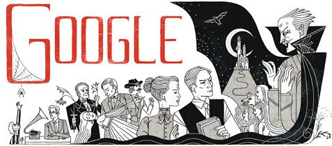 Doodle para el creador de El conde Drácula