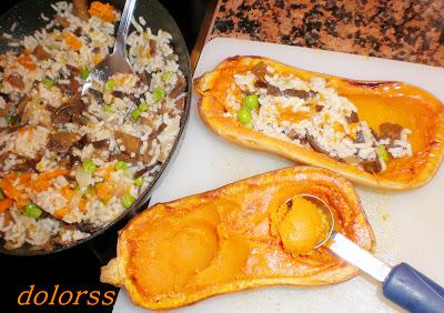 Calabazas rellenas de otoño