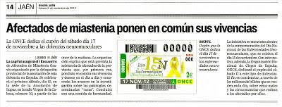 Avance del Primer encuentro de afectados de Miastenia en Jaén