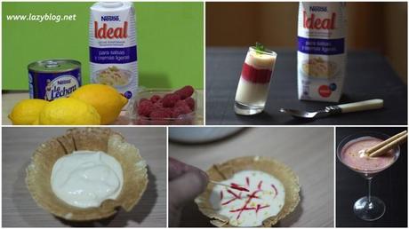 Postre sencillo de limón y coulis de frambuesa con Ideal Postre sencillo de limón y coulis de frambuesa con Ideal