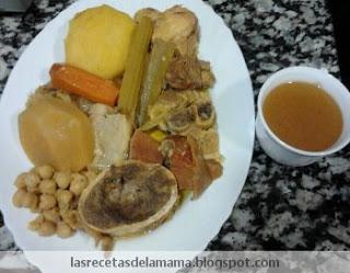 Receta de Caldo de cocido o puchero