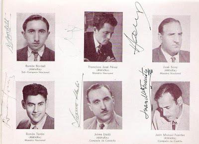 Román Bordell, Francisco José Pérez, José Sanz, Román torán, Jaime Lladó y Juan Manuel fuentes