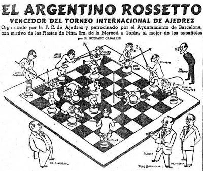 Torneo Internacional de Ajedrez Barcelona 1952, gran triunfo del argentino Héctor Decio Rossetto