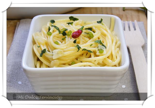 Espaguettis Aglio e Olio
