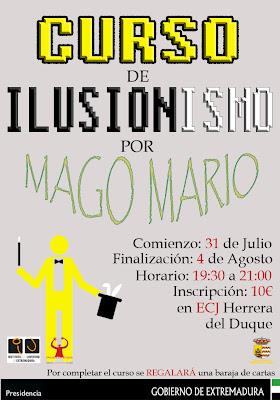 ¡Curso de Ilusionismo a cargo de Mago Mario!