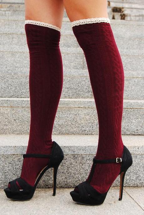 Burgundy & Black.