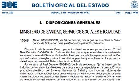 Margen de oficinas de farmacia en productos dietéticos