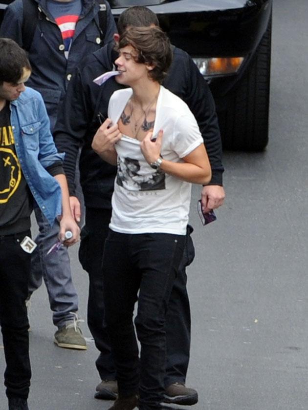 Harry Styles se tatúa dos pájaros en el pecho