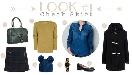 How to Wear Check Skirt