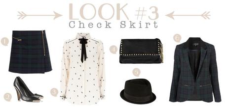 How to Wear Check Skirt