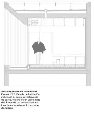 Sección Constructiva Habitacion Hospedería junto al Arga. Jokin Lekumberri
