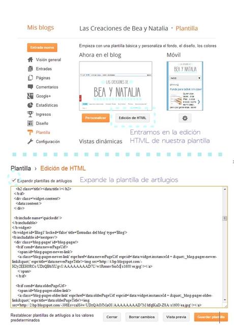 Tutorial para el blog: cambiar los links de navegación predeterminados Tutorial para el blog: cambiar los links de navegación predeterminados