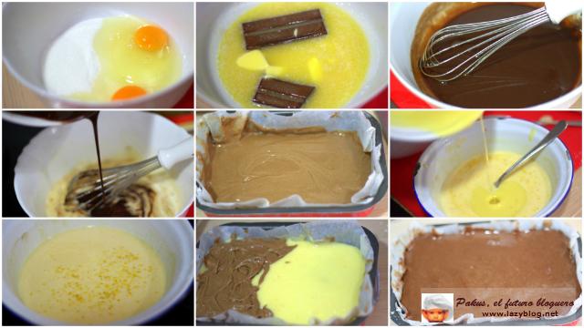 Cómo hacer Brownies con corazón de cheesecake