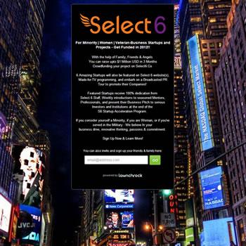 Select 6: Plataforma para financiar 6 proyectos de emprendedores de minorías (Mujeres, Veteranos, etc)