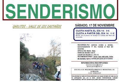 Nueva ruta de senderismo organizada por la EIMI Almadén