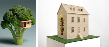 Arte emergente y casitas en miniatura