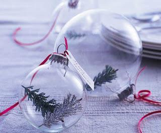 Bolas de Navidad con Plantas