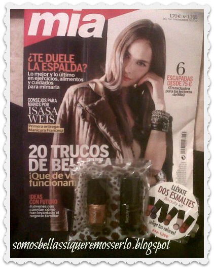 Revista de ésta semana Mia+regalo laca de uñas y mujeres reales