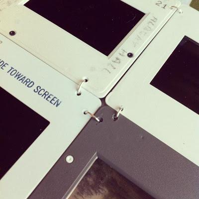 Cuadro con diapositivas. Autora Alba Díez.