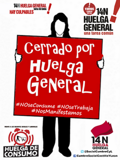 Selección de enlaces, frases, fotos, artículos, vídeos y apoyos institucionales a la Huelga General Europea de mañana.