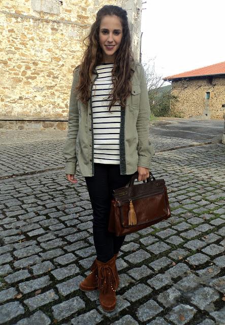 Navy and White Stripes