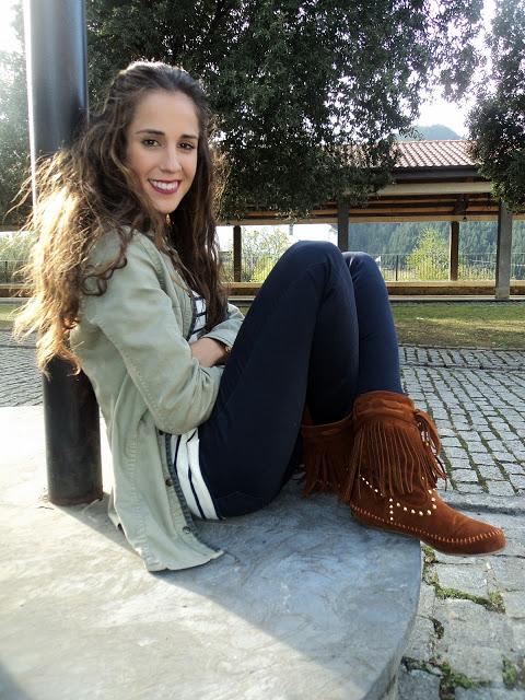 Navy and White Stripes