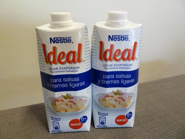 Tallarines a la carbonara con Leche evaporada Ideal