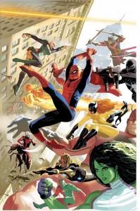 Primera parte de la multi-portada 50º Aniversario de los Vengadores