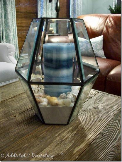 luz latón antiguo convertido en un sostenedor de vela