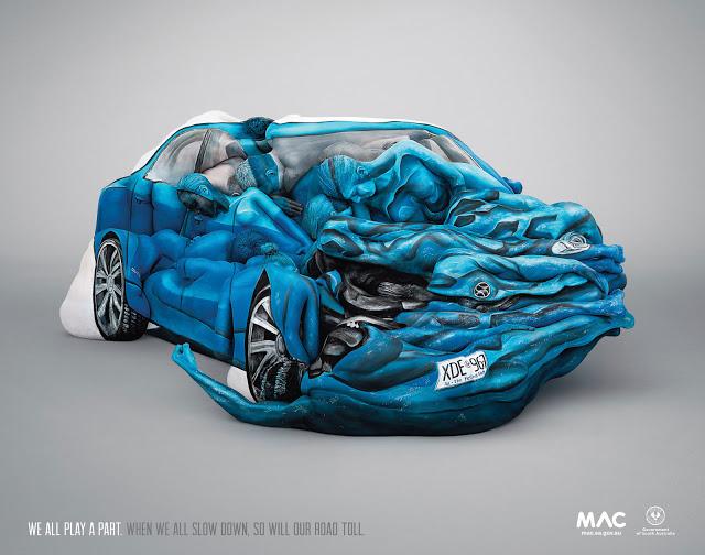 Un anuncio hecho con cuerpos