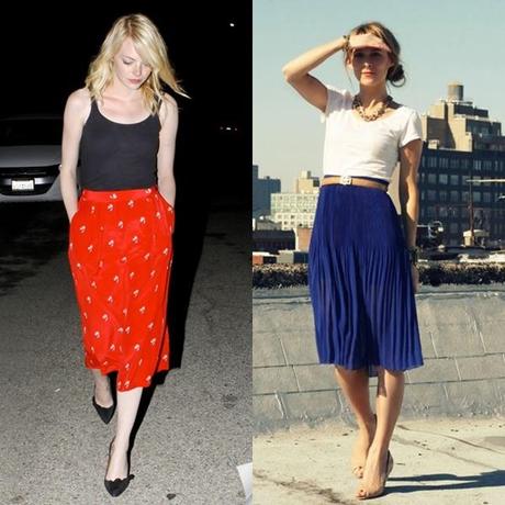 Las complicadas faldas midi