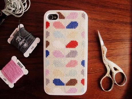 DIY iphone case cover cross stitch ideas patterns
