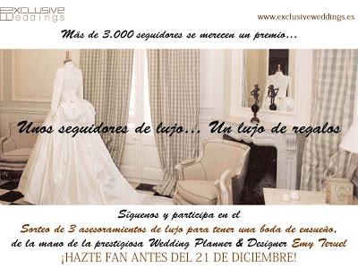 Más de 3.000 seguidores supone un gran regalo y se merece un premio…