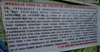 Narcomantas en Guanajuato: Que le vaya bonito al Presidente