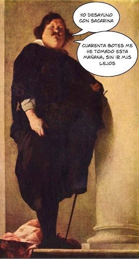 Cinco dónuts y café con sacarina