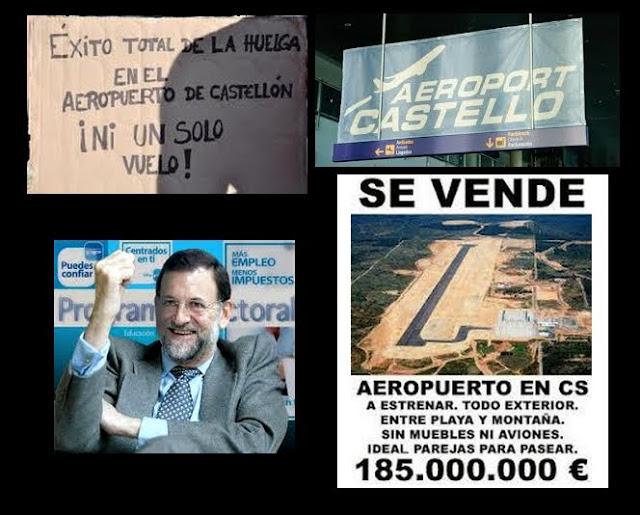 La huelga general paraliza totalmente el aeropuerto de Castellón.