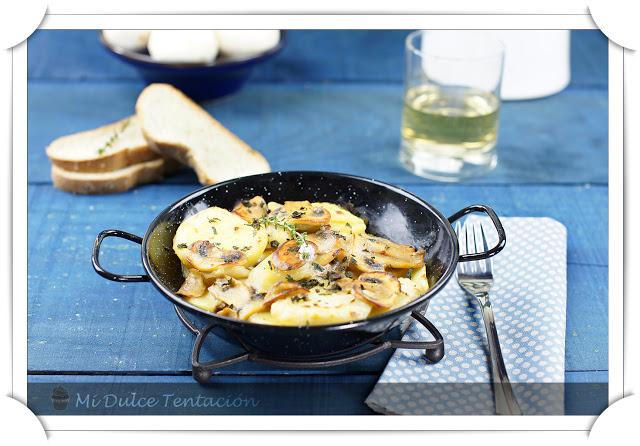 Gratinado de Patata y Champiñones