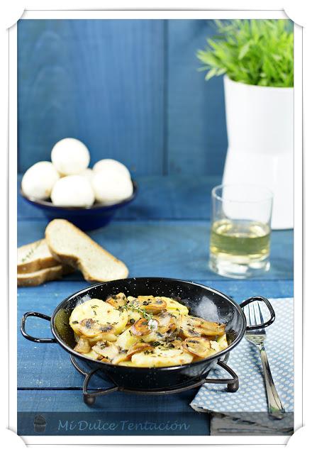 Gratinado de Patata y Champiñones