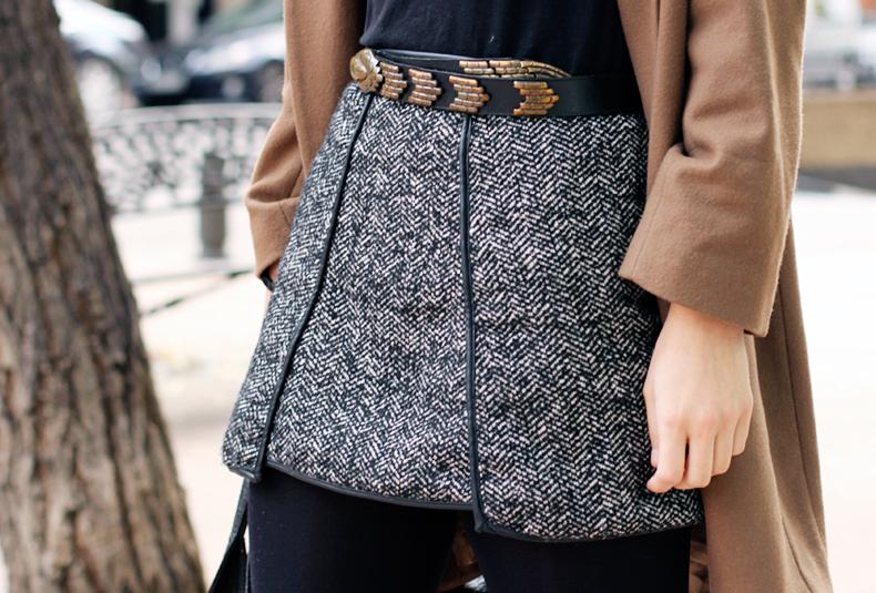 Tweed Skirt & Camel Coat