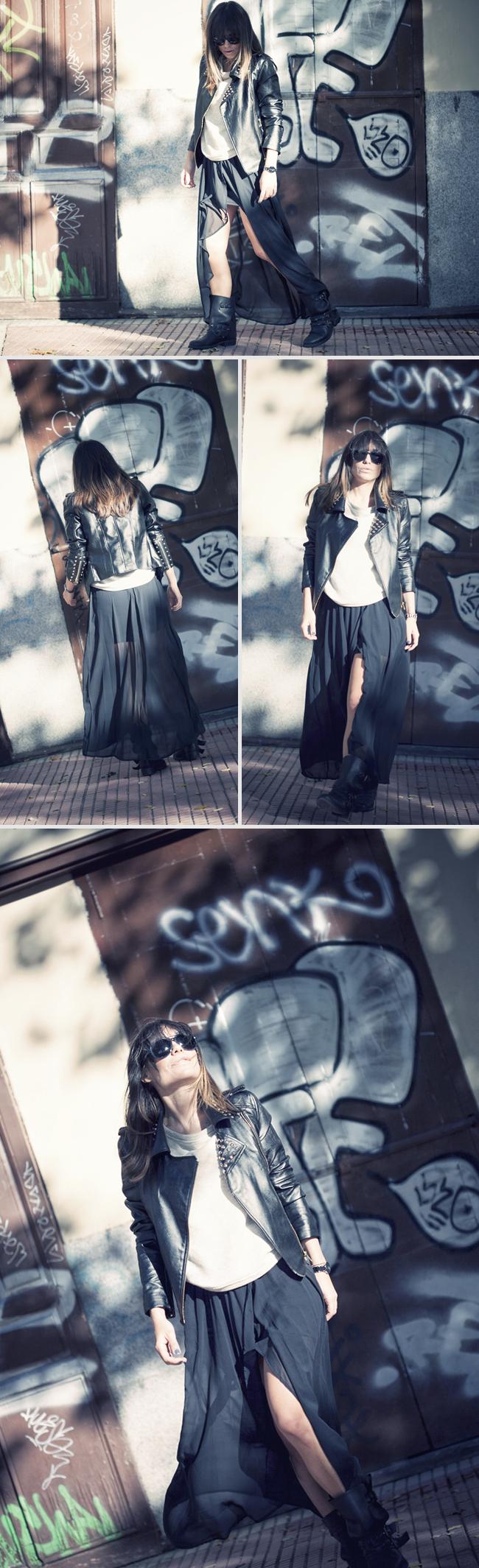 play with my asymmetric maxi skirt‏