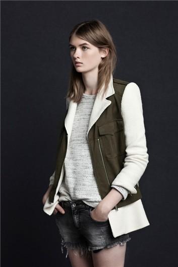 Lookbook Zara TRF Noviembre 2012: chaqueta larga combinada