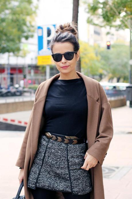 Tweed Skirt & Camel Coat