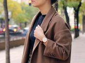 Tweed skirt camel coat