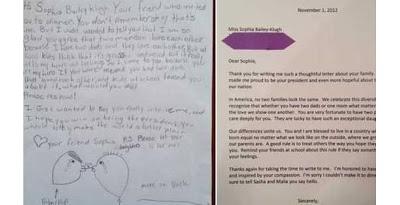 Obama le responde una carta a niña de 10 años que sufre bullying